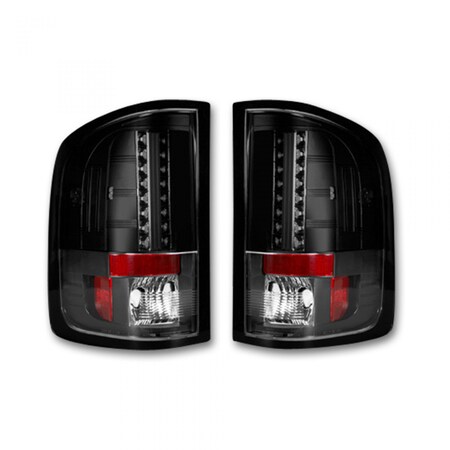 Recon 07-13 SIERRA SINGLE WHEEL LED TAILLIGHTS SMOKE LENS DRIVER/PASSENGER 264189BK